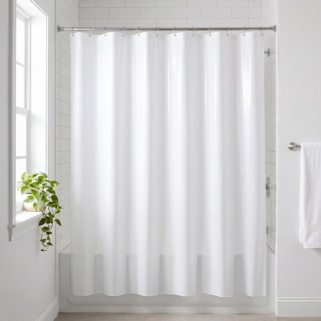 Doublure de douche en PEVA Softy légère et imperméable Mainstays, 178 x 183 cm, blanc