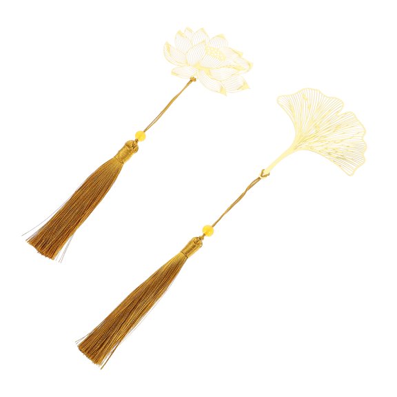 2 Pieces Elegant Leaf-Shaped Bookmarks, Multi-Functional Page Markers for Reading, and Stylish Book Accessories