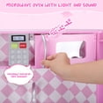 thumbnail image 5 of COCLUB Kitchen Play Set, Large Wooden Corner Pretend Kitchen w/Light and Sound, for Big Kid Ages 3+, 5 of 11