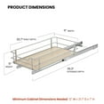 thumbnail image 5 of Home Zone Living 11” Width x 21” Depth 1 Shelf Pull Out Cabinet Organizer, Silver, 5 of 6