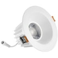 thumbnail image 3 of Maxxima 4 in. Ultra-Thin Recessed Anti-Glare LED Downlight Canless IC Rated 1200 Lumens 5 Color Temperature Selectable 2700K/3000K/3500K/4000K/5000K Dimmable White Trim, 90 CRI, Junction Box Included, 3 of 10