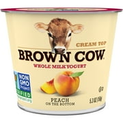 Brown Cow Whole Milk Peach Yogurt, 5.3 Oz.