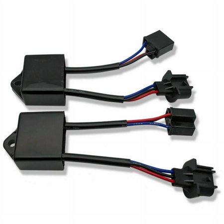 2x H4 to H13 Anti-Flicker Decoder Kit For Jeep Wrangler JK Round LED Headlight