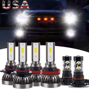Black Friday Deals!!6x 6000K LED Headlight Hi/Lo Fog Bulbs For Chevy Silverado 1500 2500 2007-2015