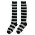thumbnail image 4 of Boot Socks for Women Knee High Ladies' Christmas Knit Striped Knee High Calf Socks Soft Comfort Winter Warm Indoor Home Socks Warm Socks for Women Black One Size1 Pairs, 4 of 4
