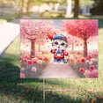 thumbnail image 4 of Happy Valentine’s Day Adorable American Shorthair Kitten Holding Heart Balloon Yard Sign Cat Lover Kitten Owner Gifts Outdoor Home Lawn Garden Porch Decor - 00030, 4 of 5