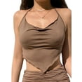 thumbnail image 2 of ZAXARRA Sleeveless Strappy Crop Tops Matching with High Waist Pleated Skirt, 2 of 8