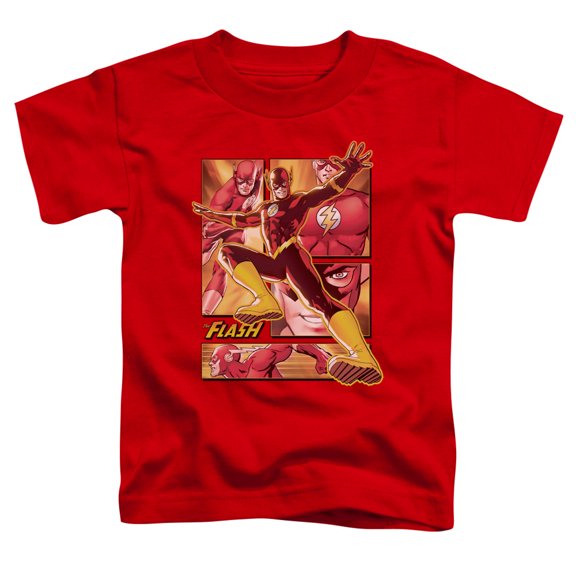 Justice League Of America Boys' Flash Childrens T-shirt Red