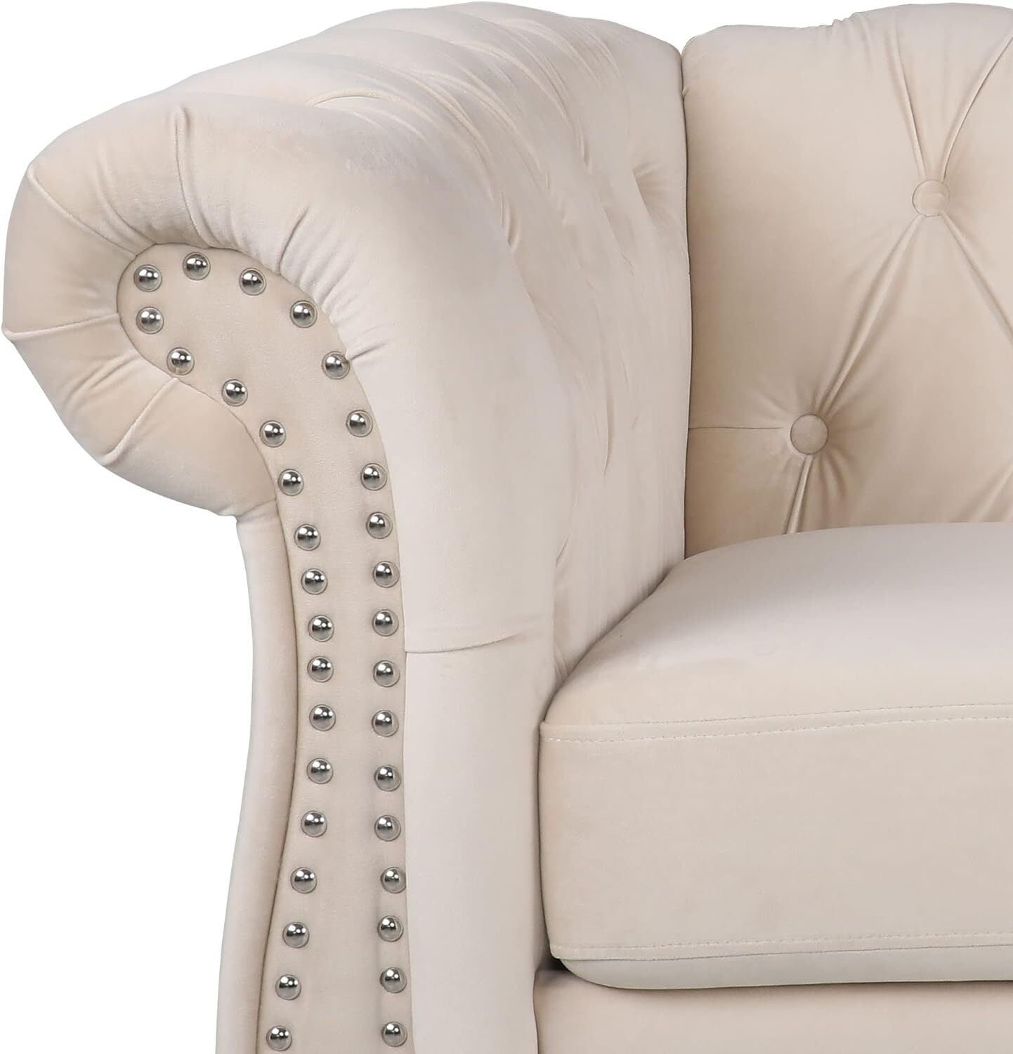 Giratree Living Room Furniture Sets, 3 Piece Sofa Sets for Living Room, 1+2+3 Seat Beige