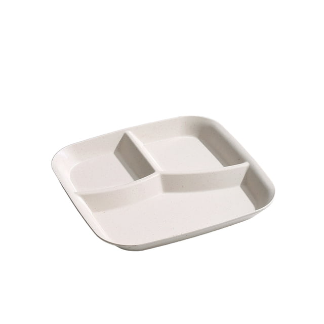 Vwrxbz Assiettes Compartimentées pour Manger 10 Pouces Assiettes de Portion de Contrôle St Fibre Réutilisables Légères pour Préparation de Repas Régime
