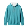 thumbnail image 4 of Bainana Mens Half Zip Hoodies Long Sleeve Classic Hoody Solid Color Hooded Tops Workout Wear Fall Outfit Size Xxxxl, 4 of 4