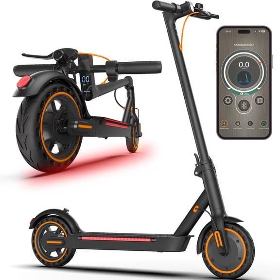 Electric Scooters for Adults, Folding E Scooter with Built in Side Light, Max 19MPH, 12-19Miles Range