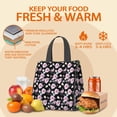 thumbnail image 5 of Pioneer Flower Floral Print Pattern Insulated Lunch Bag for Women & Adults,Large Portable Soft Cooler Lunch Bag,Thermal Food Storage Tote with Pearl Cotton,8.66L,8.75x5.75x9.5 Inch, 5 of 6