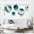 thumbnail image 4 of Designart "Tidal Dream Half-Moon Marble III" Abstract Marble Metal Wall Art Set of 5 Piece, 4 of 5