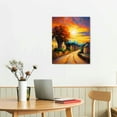 thumbnail image 2 of Nawypu Village Canvas Wall Art for Living Room Village under Colorful Sky Black Framed Wall Art Canvas Prints for Home Living Dining Room Kitchen Decor, 2 of 4