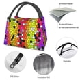 thumbnail image 4 of Yiaed Colorful Tie Dye Stained Glass 1 Print Lunch box lunch bag Portable Insulated Lunch Box for Women Men Cooler Tote Bag with Front Pocket for Work Picnic Travel, 4 of 6