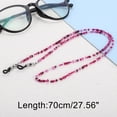 thumbnail image 4 of Unique Bargains 1 Pc Eyeglass Chain Glasses Chain Beaded Pattern 70cm L Purple, 4 of 5