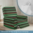 thumbnail image 3 of Kuiaobaty Stripe Print Recliner Chair Cover Comfortable Reclining Sofa Slipcover Easy Installation Reclining Slipcover with Elastic Bottom Breathable Recliner Couch Cover for Living Room, 3 of 8