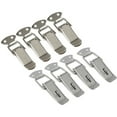 thumbnail image 4 of MYG for Iron Cabinet Toggle Latch Catch 4-Piece Set Spring-Loaded Hasp Clamp for Boxes Cabinets Closets Heavy-Duty Hardware Lock With Lock Silver 7.2x2.7cm, 4 of 9
