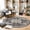 Black, variant on YOUFORTONG 9ft Round Area Rug, Vintage Ultra Soft Non-Slip Indoor Carpet, Stain Resistant Circle Rug for Living Room Bedroom Kitchen Dining Room,Beige