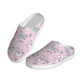 thumbnail image 2 of Yiaed Llama Unicorn and Rainbow Print Slippers Fuzzy Warm Cozy Slippers Non Slip House Slippers For Indoor Outdoor Slippers House Slippers-8, 2 of 7