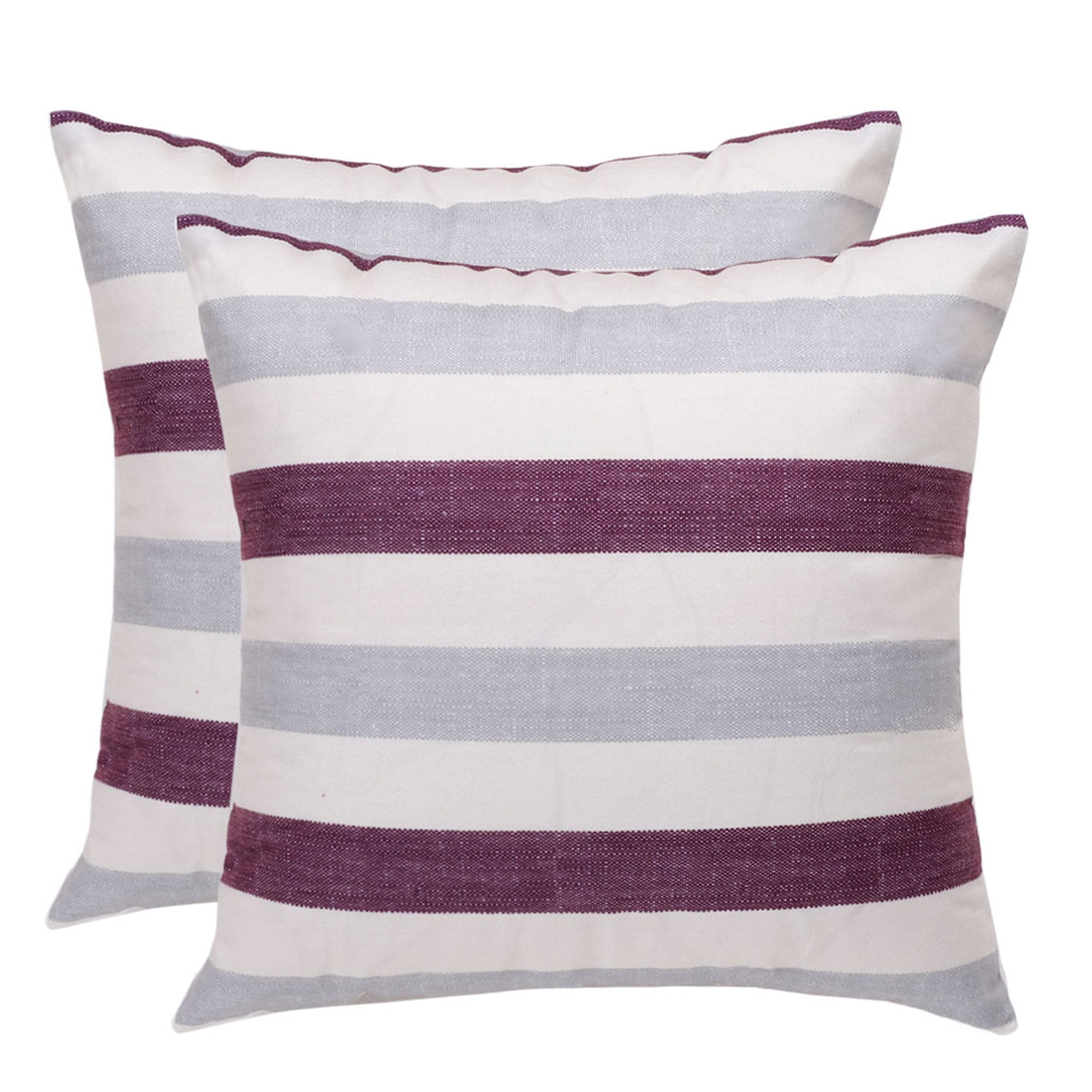 PiccoCasa Farmhouse Striped Throw Pillow Cover Decorative Polyester