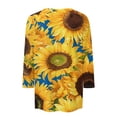 thumbnail image 4 of Birdeem Blouse pour Femmes T-Shirt Imprimé Mode Manches 3/4 Blouse Col Rond Hauts Décontractés, 4 of 12