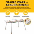 thumbnail image 4 of Easter Table Cloths for 8 Foot Rectangle Tables, Pink Tulip Flowers Spring Watercolor Bunny Floral Patio Waterproof Elastic Fitted Tablecloths, Washable Rectangular Table Cover for Camping, 4 of 8