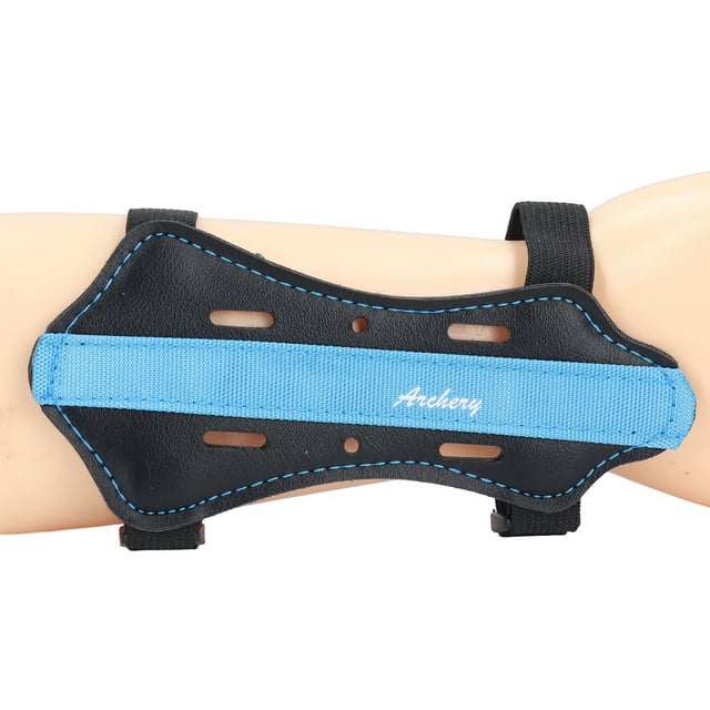 Kids Archery Arm Guard, PU Leather Adjustable 4mm Thickened Bow Forearm Protector with Breathable Hole Design, for Recurve Bow Practice Outdoor Archery