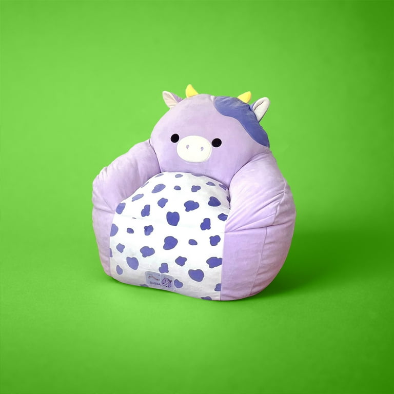 Squishmallows Official Bubba Bean Bag Chair 30 in Wide Kids Squishy Soft Chair Purple White Walmart