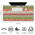 thumbnail image 5 of Long Mouse Pads for Desk,Pioneer Flower Floral Print Pattern Desk Mats on Top Of Desks, Desk Mouse Pad Extra Large with 3mm Non-Slip Base and Stitched Edge for Gaming,Office,Work,Home 47.3"x23.6", 5 of 6