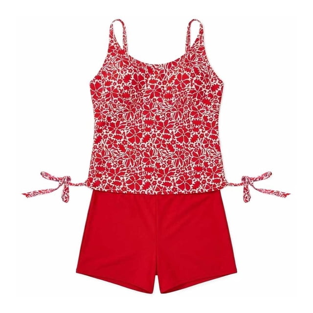 Tankini Ocean Pacific para Mujer Tirantes Rojo Talla CH 2 Piezas
