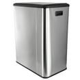 thumbnail image 2 of Elama 16 Gallon 2 Compartment Large 8 Gallon Split Stainless Steel Step Trash Bin with Slow Close Mechanism, 2 of 8