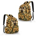 thumbnail image 2 of DISNIMO 17-Inch School Backpack for Kids Girls Boys Highland Cattle Sunflower Printed Lightweight Bookbags with Adjustable Strap for Elementary High School Laptop Bags Travel Daypack, 2 of 7