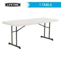 Lifetime 6 Foot Rectangle Folding Table, Indoor/Outdoor Professional Grade, Almond (80249)
