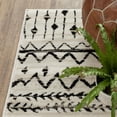 thumbnail image 2 of 8â€™ x 10â€™ Ivory and Black Eclectic Patterns Indoor Area Rug, 2 of 3