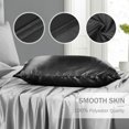thumbnail image 5 of Funda de Almohada de Seda de Morera Doble Cara 76x51cm Negra, 5 of 5