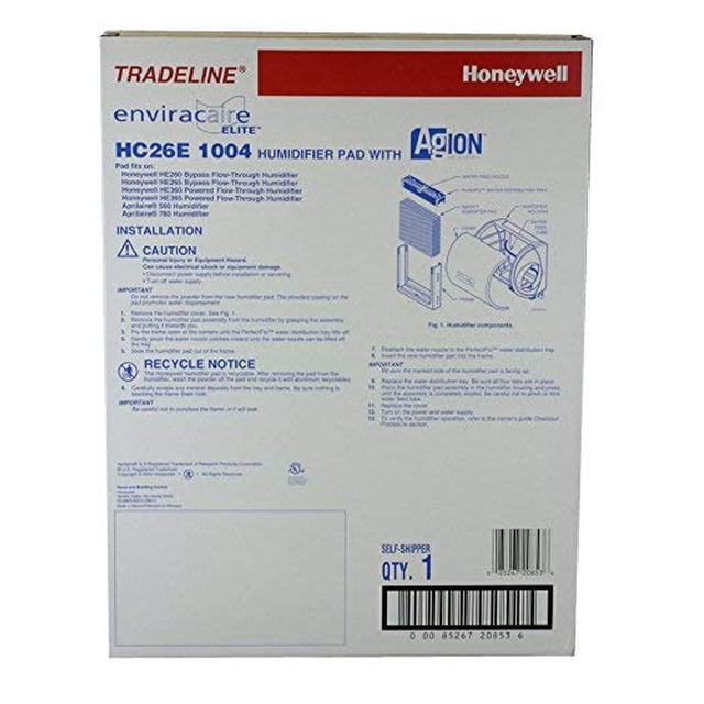 Almohadilla humidificadora Honeywell HC26E1004/U con revestimiento para He200-He365