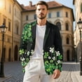 thumbnail image 3 of Uorisanigo Casual Blazer for Men Soft Casual Blazer Jacket Breathable Sports Jacket Lightweight Blazers Suit Jackets Mens St Patrick Day Outfits, Saint Patrick Shamrock, Size S, 3 of 6