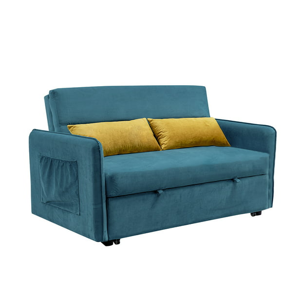 Soft Velvet Sofa Bed Pull Out Sleeper, Pull Out Sofa Bed Frame