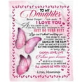 thumbnail image 3 of LHSHID Personalized Custom Name Message Text Blanket from Dad & Mom to My Daughter Never Forget How Much I Love You Throw Blanket, 3 of 6