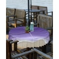 thumbnail image 2 of Hokiten Outdoor Tablecloths with Umbrella Hole & Zipper, Purple Ocean Waves Round Tablecloth 54 Inch, Beach Ocean Ombre Stripes Art Waterproof Table Cloth, Patio/Pool/Picnic Table Covers, 2 of 7
