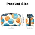 thumbnail image 5 of Basketball Waterproof Oxford Fabric USB Pouch Hard Drive Case Charger Case Organizer USB Cord Organizer 5.9x9.44x3.14 in, 5 of 6