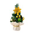 thumbnail image 2 of Mesa de árbol de Navidad Decoración de Navidad con base de envoltura Artesanía Mini árbol de Navidad artificial para estante Ventana Pasarel Amarillo mayimx none, 2 of 9