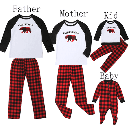 

New Family Matching Christmas Pajamas Set Men Women Baby Kids Xmas Casual Sleepwear Nightwear Outfits