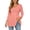 Pink, variant on Peplum Tops for Women 3/4 Sleeve V Neck Elegant Flowy Shirts Dressy Casual Blouse Tunic Tops Work Vacation Outfits