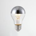 thumbnail image 1 of Bombilla de filamento LED G95 E27, 6 W, cabeza de espejo negro, 2700 K, blanco cálido, corona negra, bombilla cromada sin sombra, paquete de 2[Clase energética A+] Afortunado Sencillez, 1 of 5