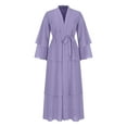 thumbnail image 4 of Gspmoly Robe pour Femmes, Robe Cardigan Ample Colorée à Grande Manches Longues pour Femmes, Robe à Manches Longues à Col en V, Robes de Cocktail pour Femmes, Cadeaux de Vacances, 4 of 6