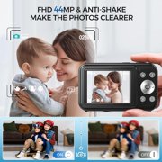 Digital Camera Newest 1080P Digital Camera for Kids with 32GB Card Anti-Shake, Portable Point and Shoot Camera Fill Flash 16X Zoom, Small Camera