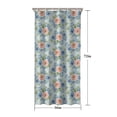 thumbnail image 5 of Pioneer Flower Floral Print Pattern Shower Curtain 36"x72", Bathroom Decorative Shower Curtain Set with 12 Hooks, Waterproof Washable, 5 of 6